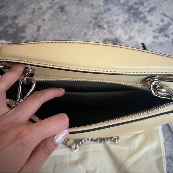 Fendi DotCom Faces Convertible Small Yellow Satchel - Picture 4 of 12